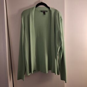 Scott Taylor Light Green Women's Open Front Sweater